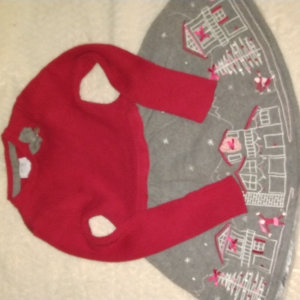 Miss Mona mouse 4T red knit dress toddler like new used
